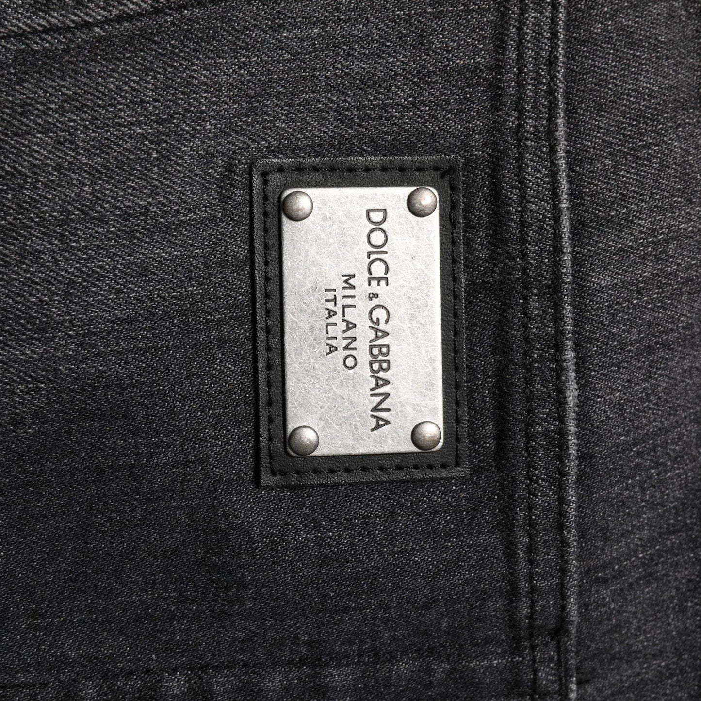 Dolce & Gabbana Gray Washed Cotton Loose Denim Jeans