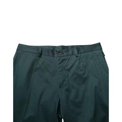 Dolce & Gabbana Green Cotton Formal Dress Men Trouser Pants