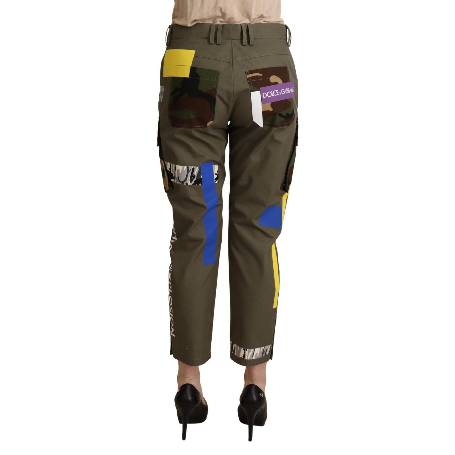 Dolce & Gabbana Green Military Cargo Trouser Cotton Pants