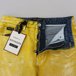 Dolce & Gabbana Gul Leopard Bomuld Straight Denim Jeans-Modeoutlet