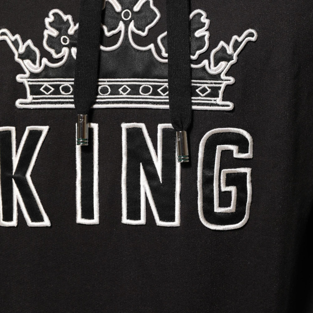 Dolce & Gabbana KING Black Orchid Floral Crown Logo Hoodie Sweater