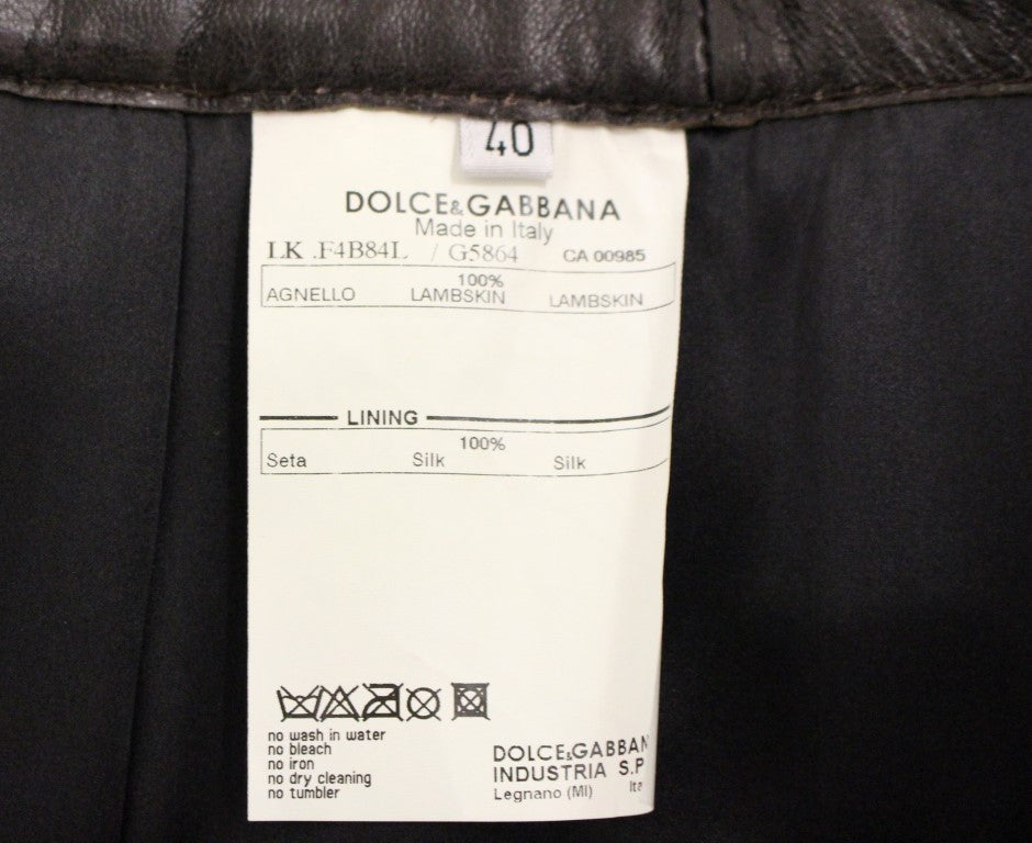 Dolce & Gabbana Læder Nederdel-Modeoutlet