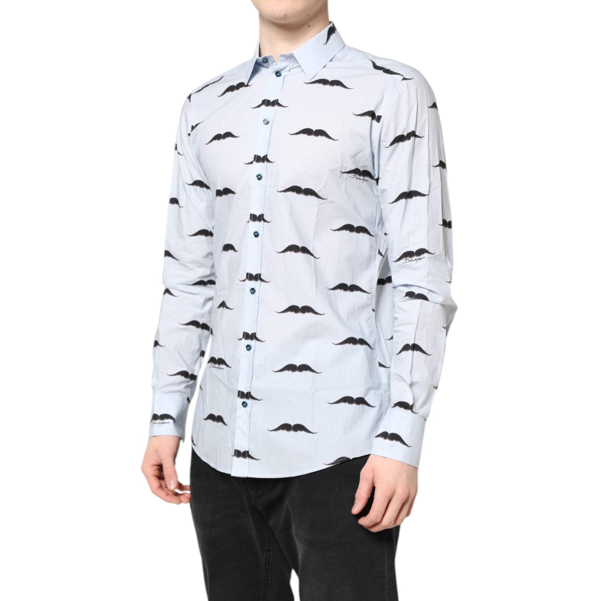 Dolce & Gabbana Light Blue Cotton MARTINI Formal Dress Shirt