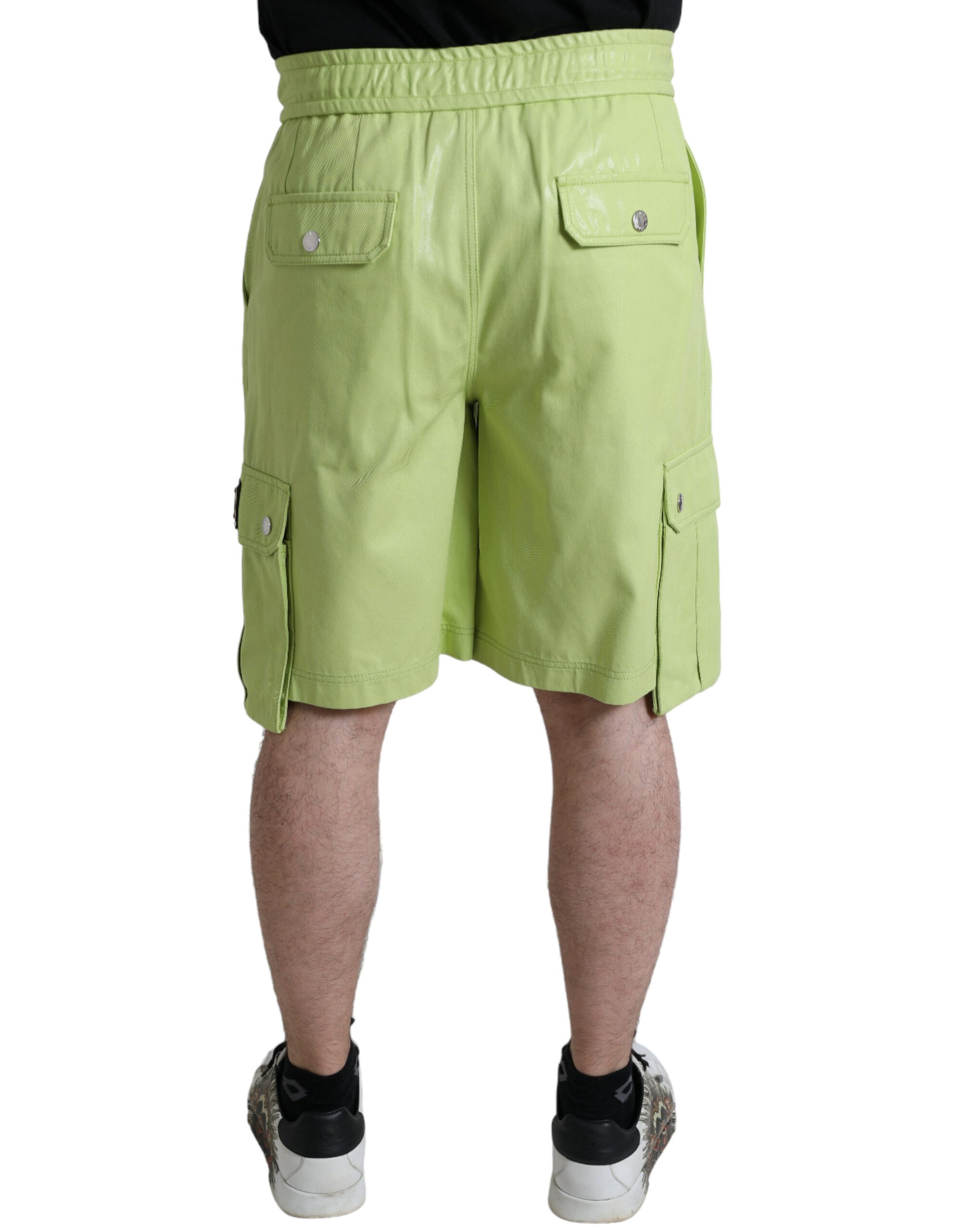 Dolce & Gabbana Light Grøn Bomuld Herre Cargo Bermuda Shorts