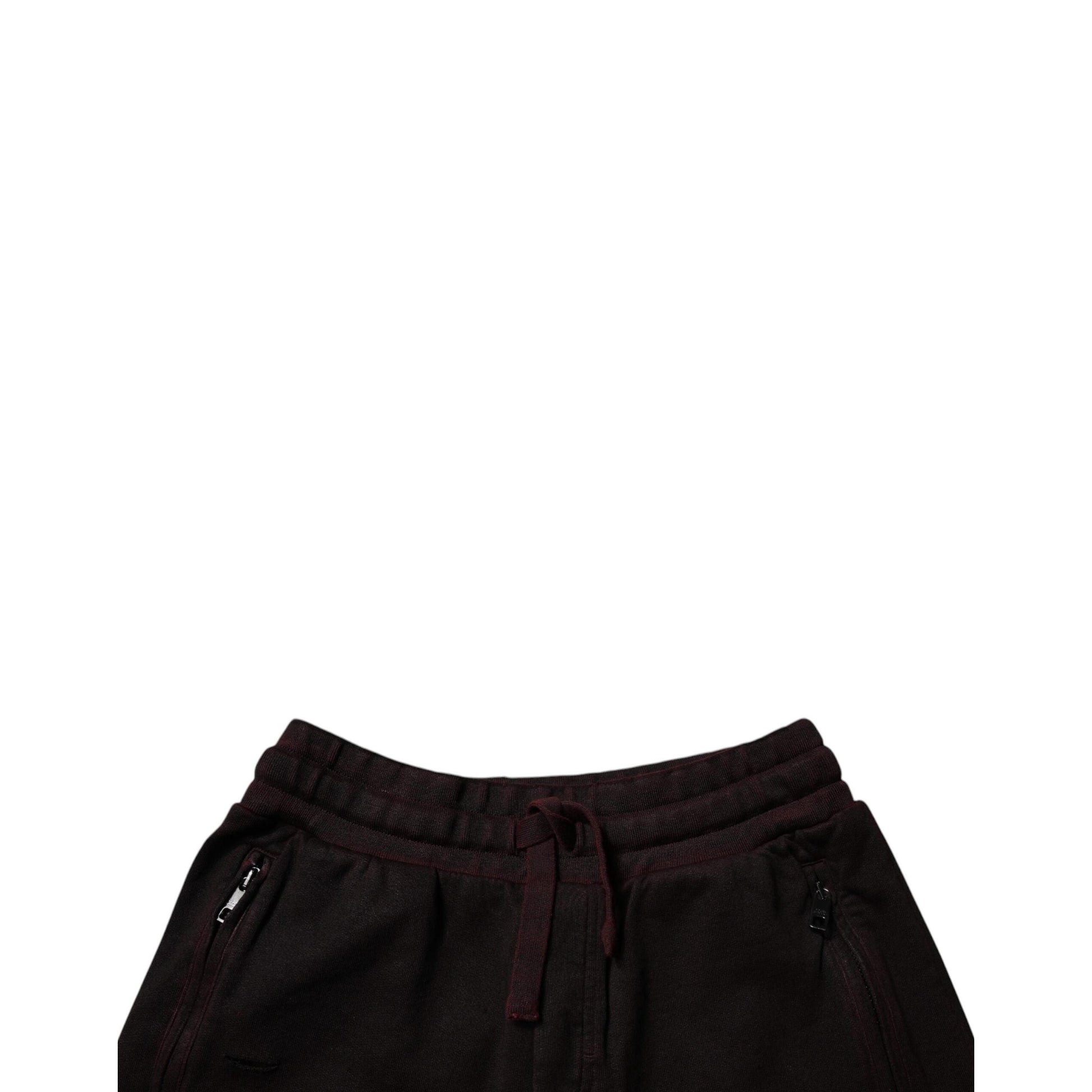 Dolce & Gabbana Maroon Cotton Sweatshorts Men Bermuda Shorts