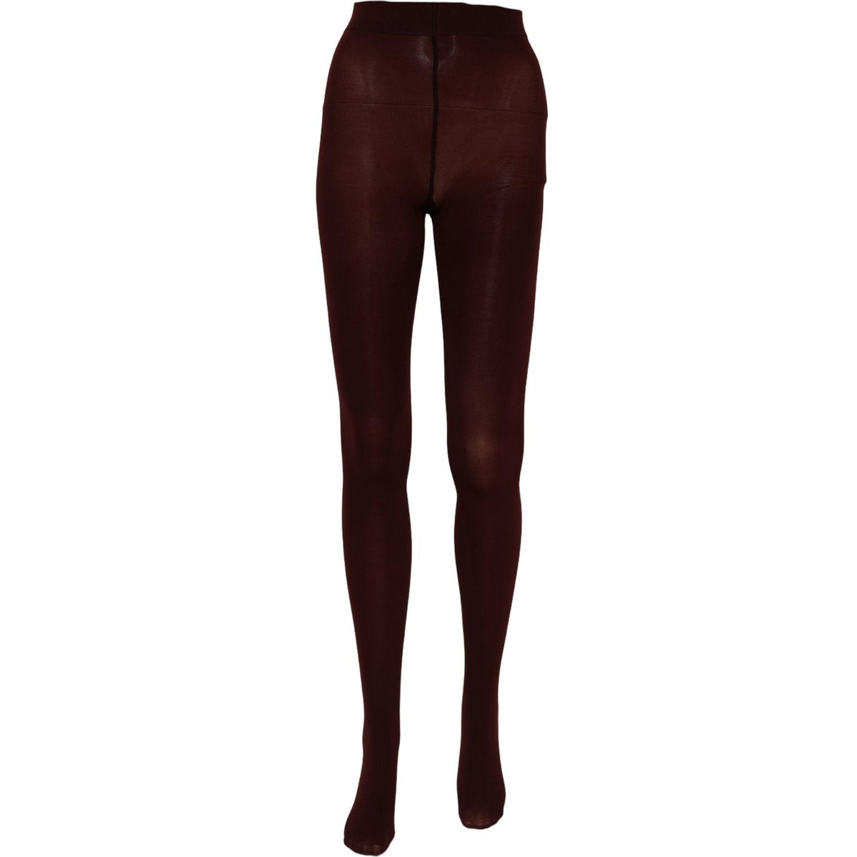 Dolce & Gabbana Maroon Nylon Tights Stocking Pantyhose Socks