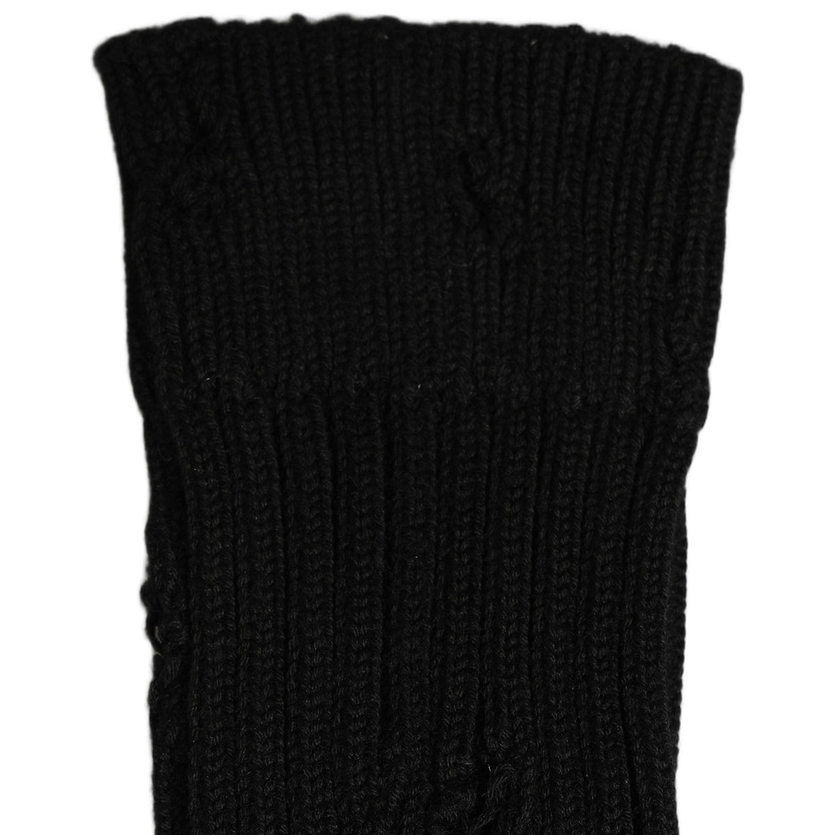 Dolce & Gabbana Men Black Cotton Distressed Mid Calf Accessory Socks