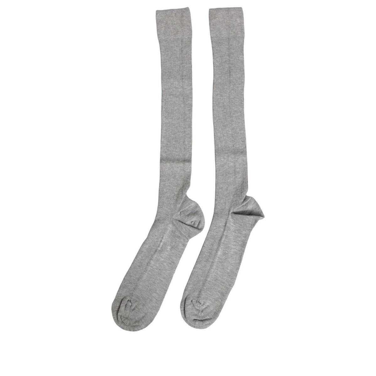 Dolce & Gabbana Men Gray Viscose Over The Calf Accessory Socks