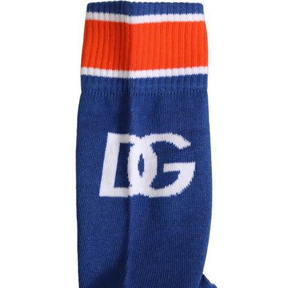 Dolce & Gabbana Men Multicolor Cotton Mid Calf Accessory Socks