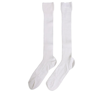 Dolce & Gabbana Men White Viscose Over The Calf Accessory Socks