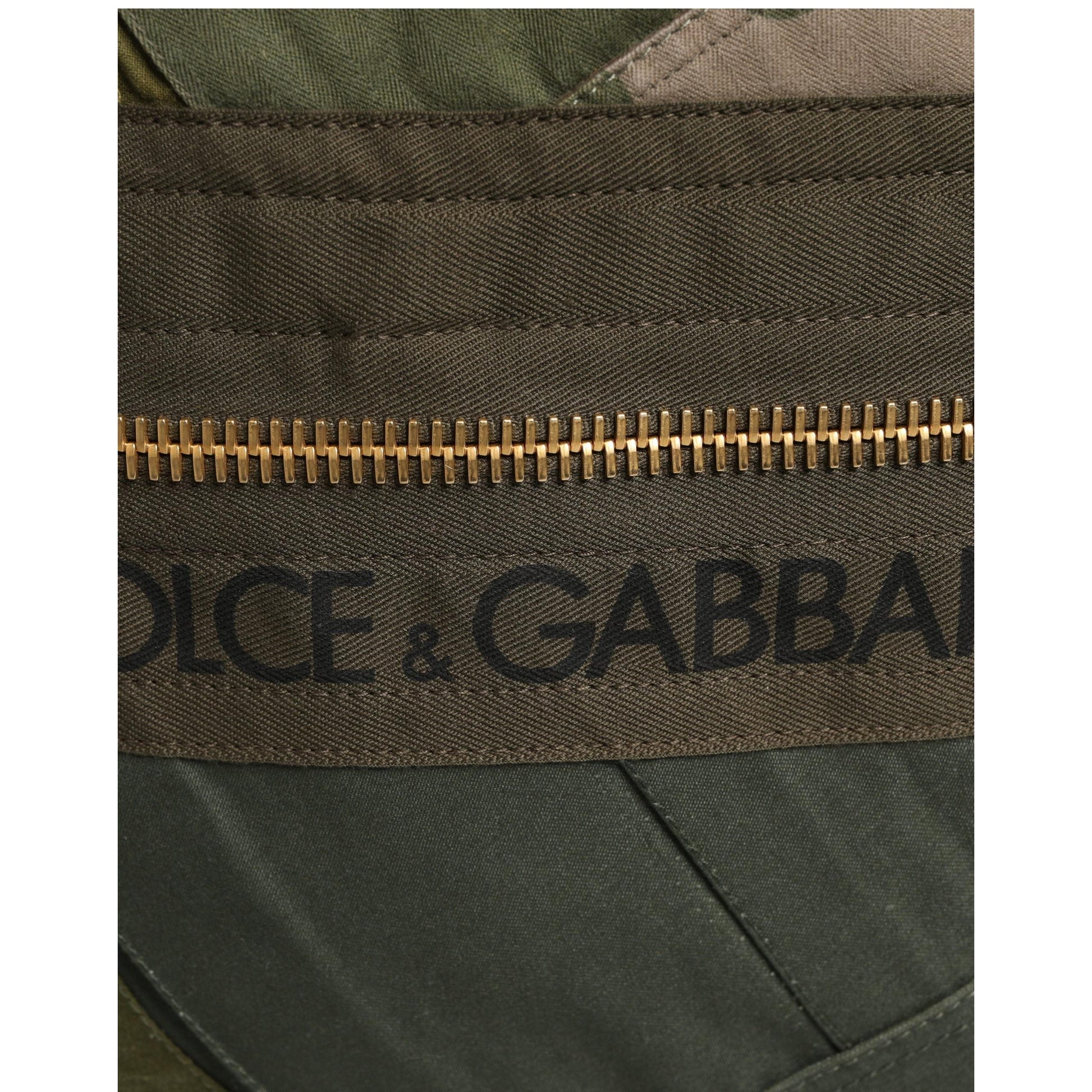 Dolce & Gabbana Military Green Patchwork Rucksack Backpack Borse Men Bag