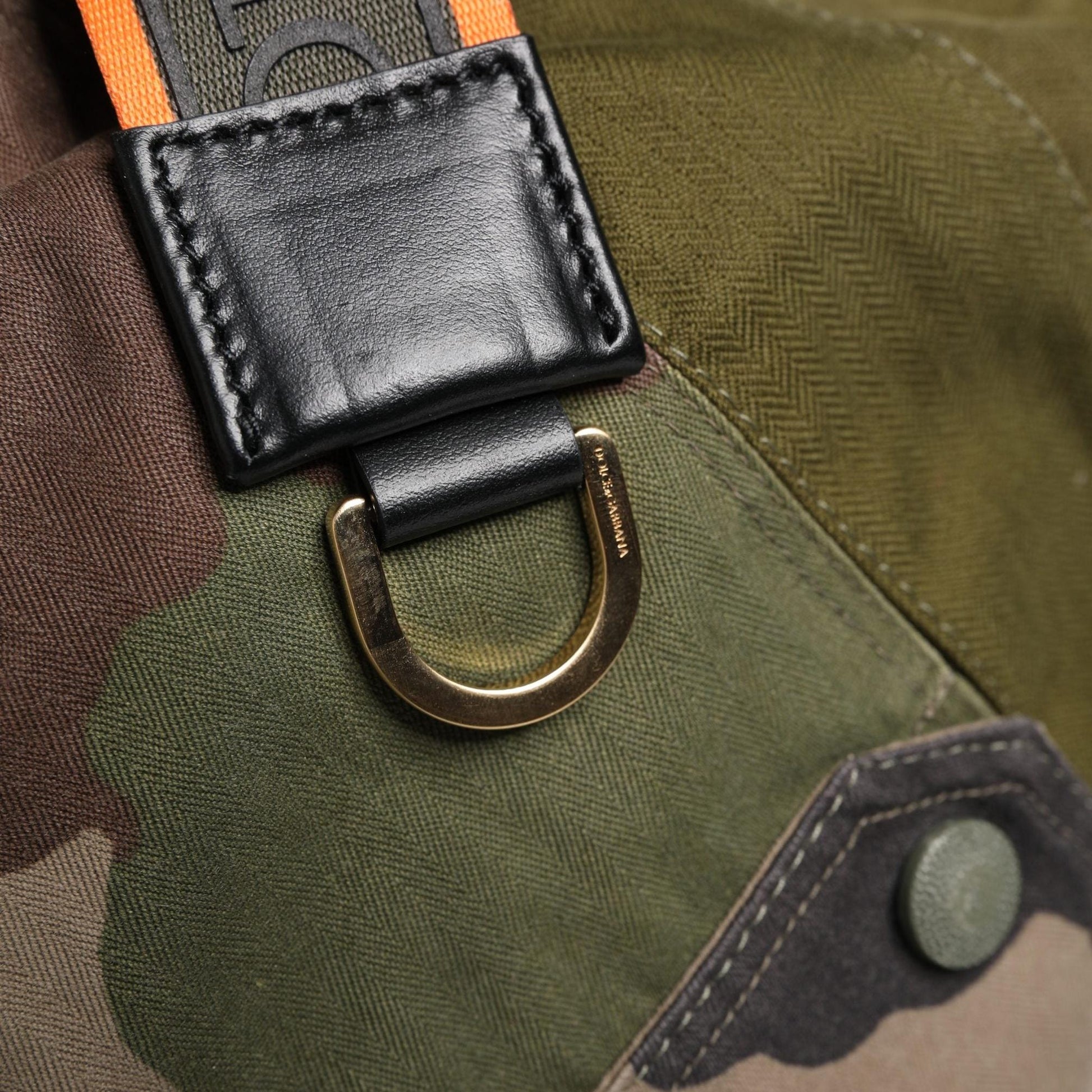 Dolce & Gabbana Military Green Patchwork Rucksack Backpack Borse Men Bag