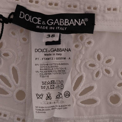 Dolce & Gabbana Mulicolor Majolica Cutout Capri Pants