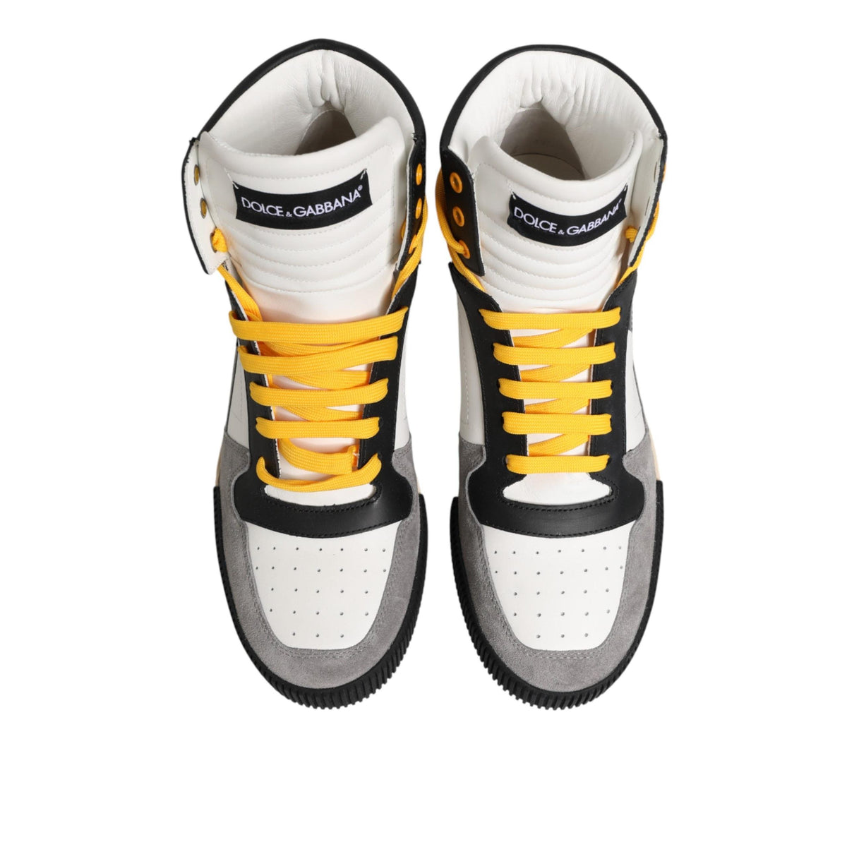 Dolce & Gabbana Multicolor Calf High Top Sneakers Shoes