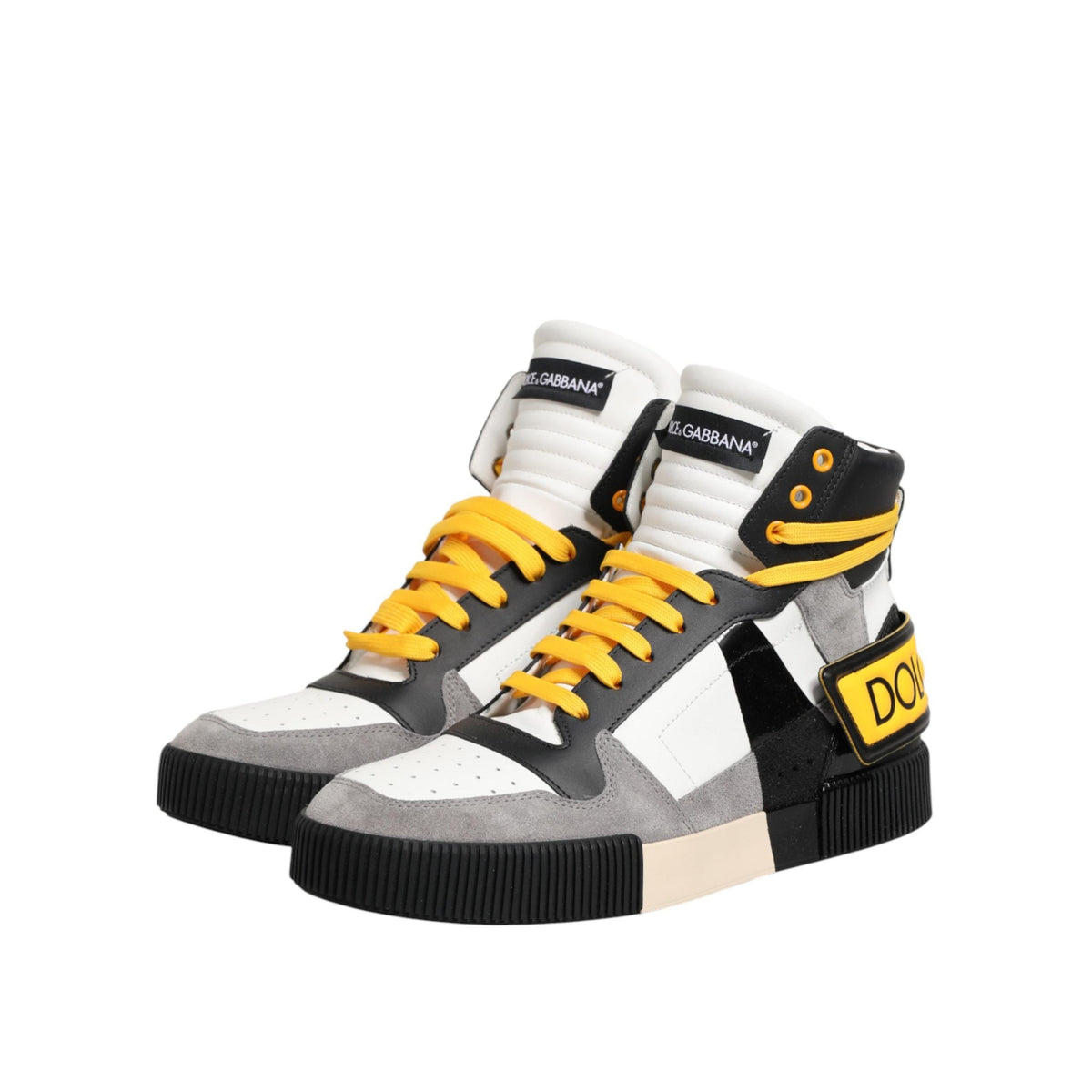 Dolce & Gabbana Multicolor Calf High Top Sneakers Shoes