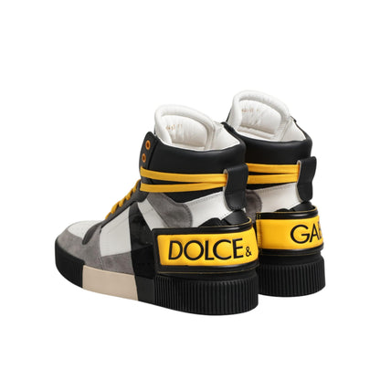 Dolce & Gabbana Multicolor Calf High Top Sneakers Shoes