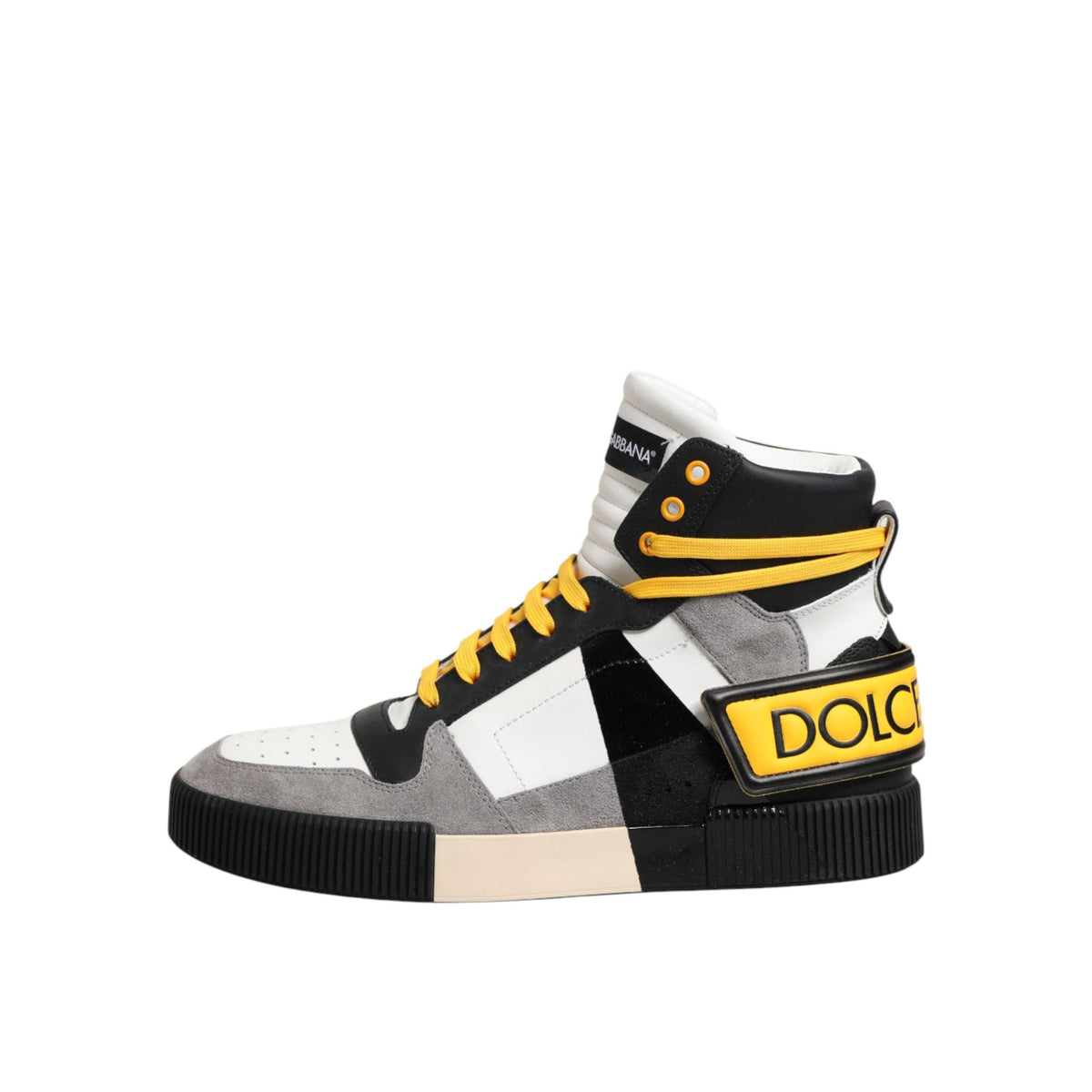 Dolce & Gabbana Multicolor Calf High Top Sneakers Shoes