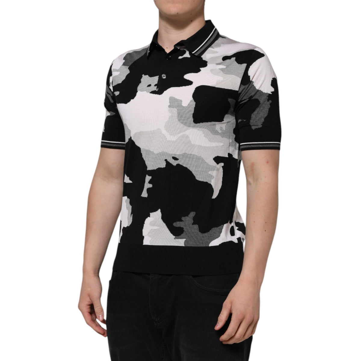 Dolce & Gabbana Multicolor Camouflage Collared Polo T-shirt