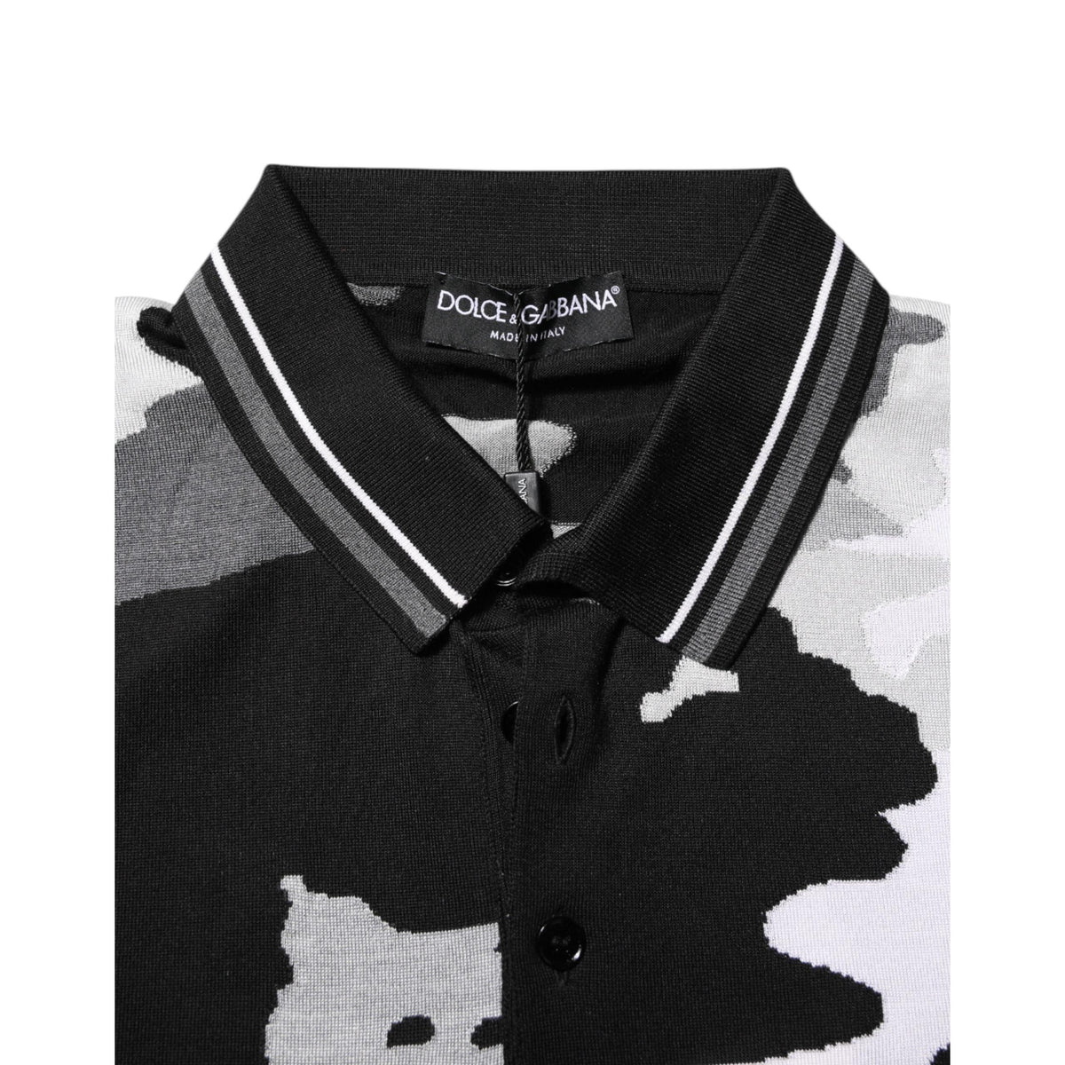 Dolce & Gabbana Multicolor Camouflage Collared Polo T-shirt
