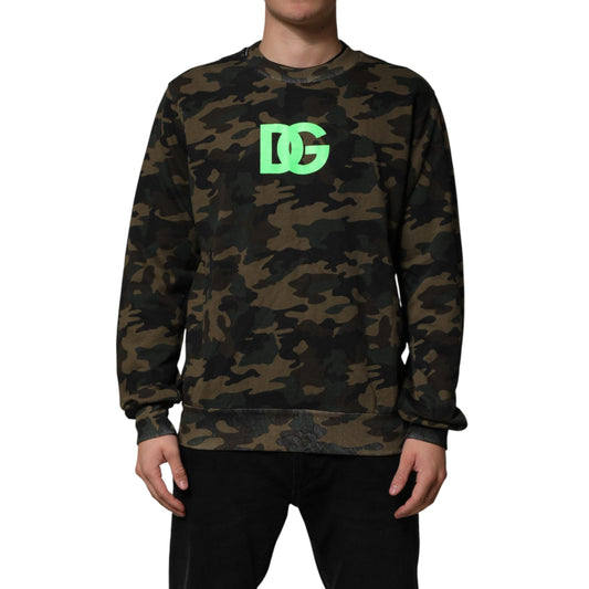 Dolce & Gabbana Multicolor Camouflage Men Sweatshirt Sweater