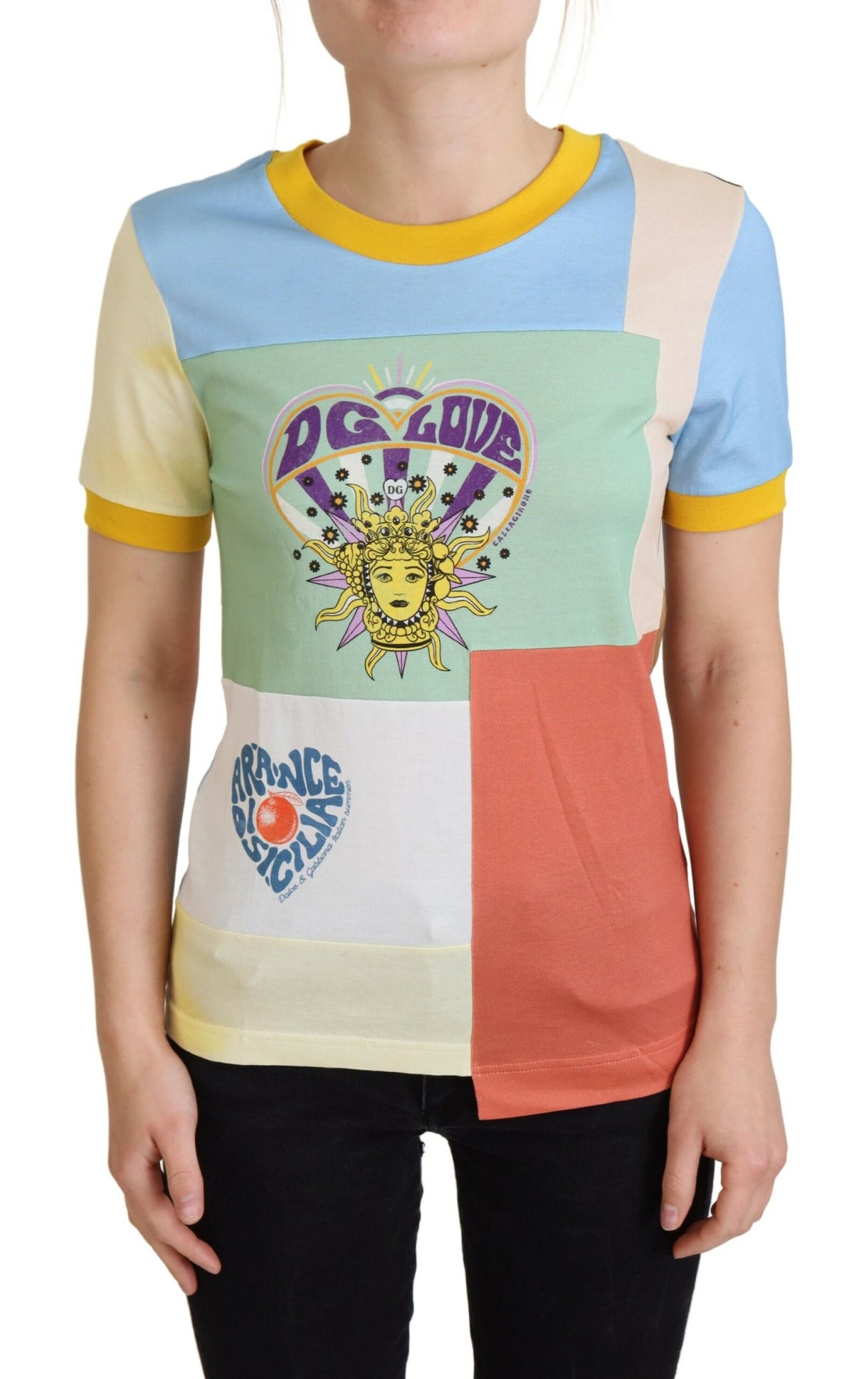 Dolce & Gabbana Multicolor Cotton DG Love Patchwork