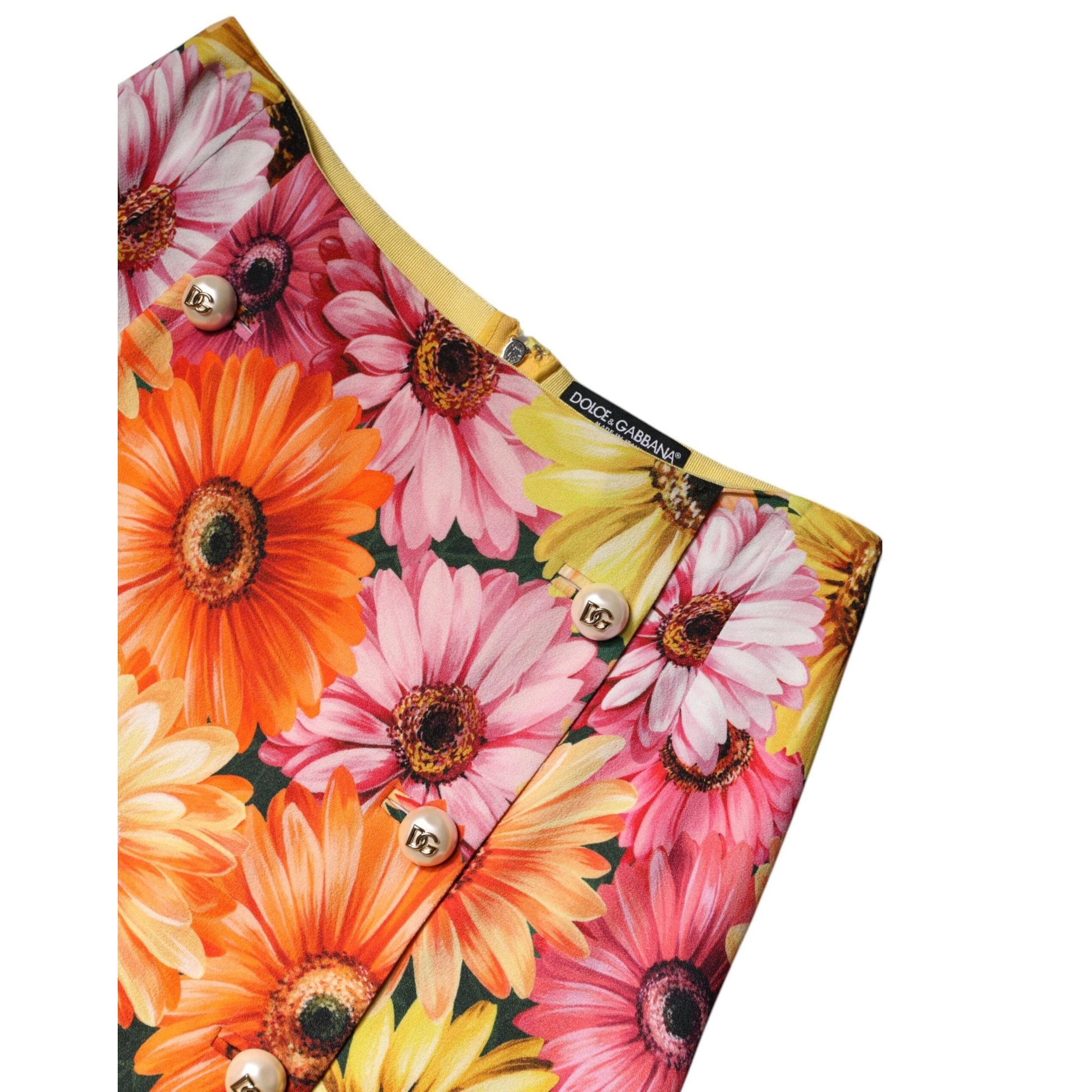 Dolce & Gabbana Multicolor Floral High Waist Mini Skirt
