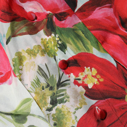 Dolce & Gabbana Multicolor Floral Long Sleeves Blouse Top