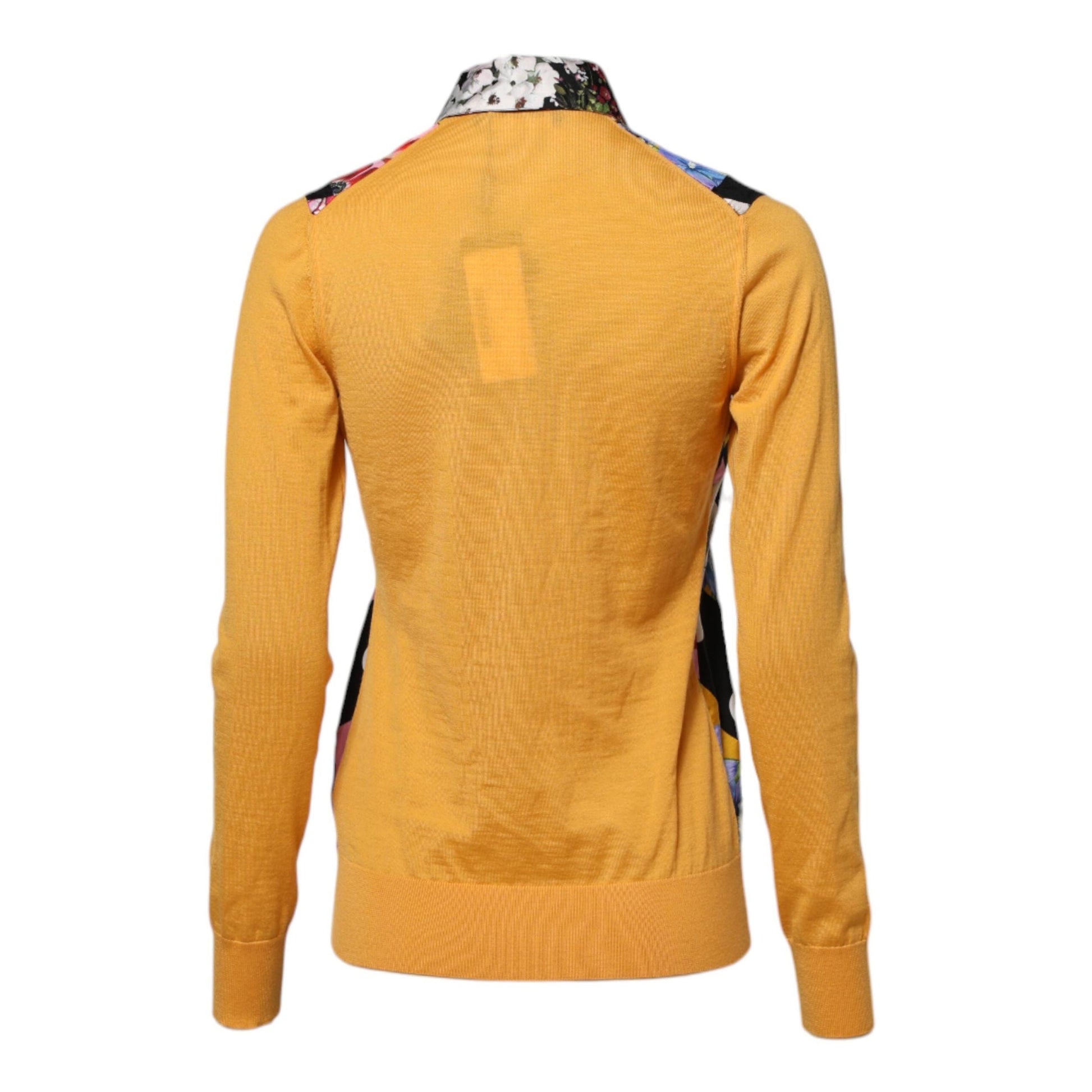 Dolce & Gabbana Multicolor Floral Long Sleeves Polo Top