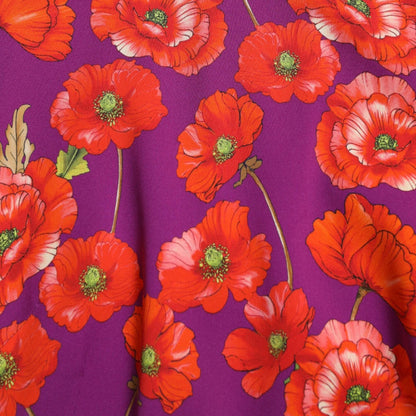 Dolce & Gabbana Multicolor Floral Poppy Print Sheath Dress