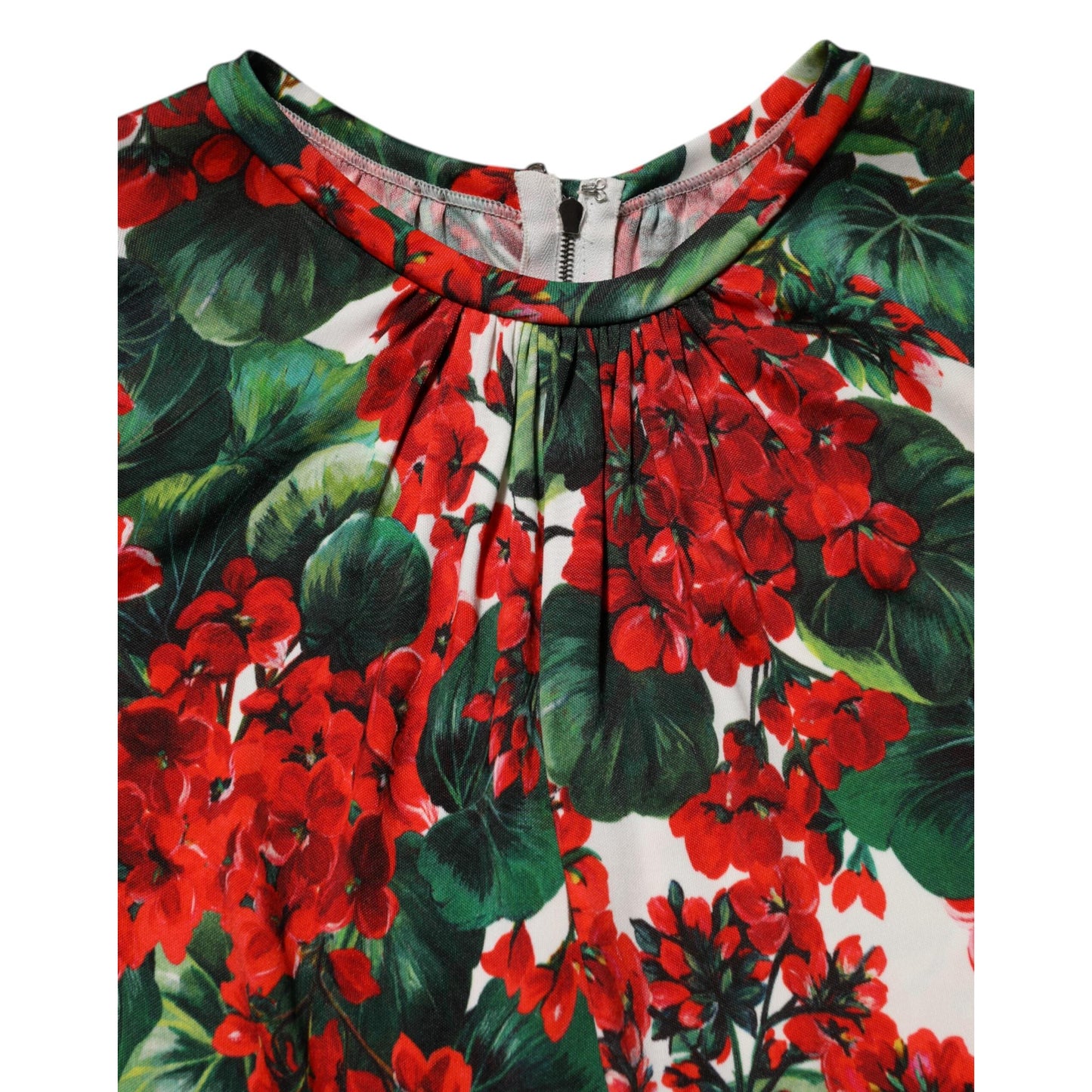 Dolce & Gabbana Multicolor Floral Short Portofino Dress