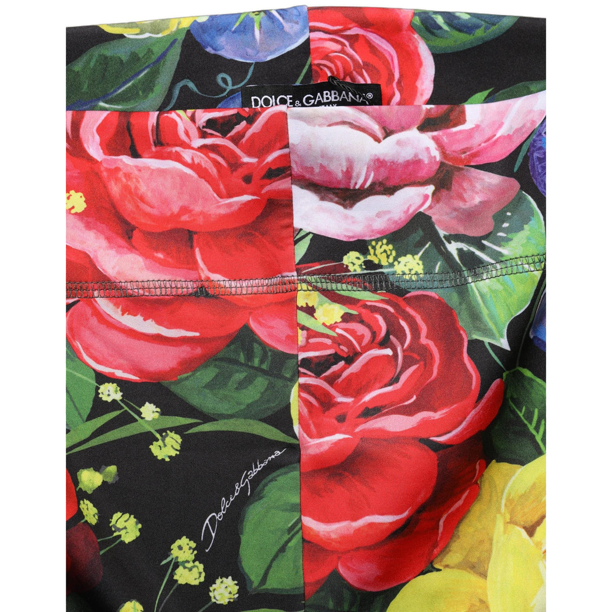 Dolce & Gabbana Multicolor Floral Stretch Jersey Leggings Pants
