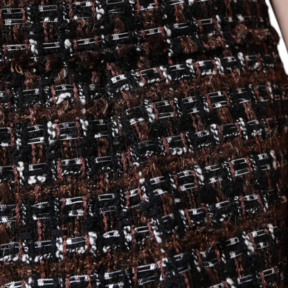 Dolce & Gabbana Multicolor High Waist Tartan Tweed A-line Mini Skirt