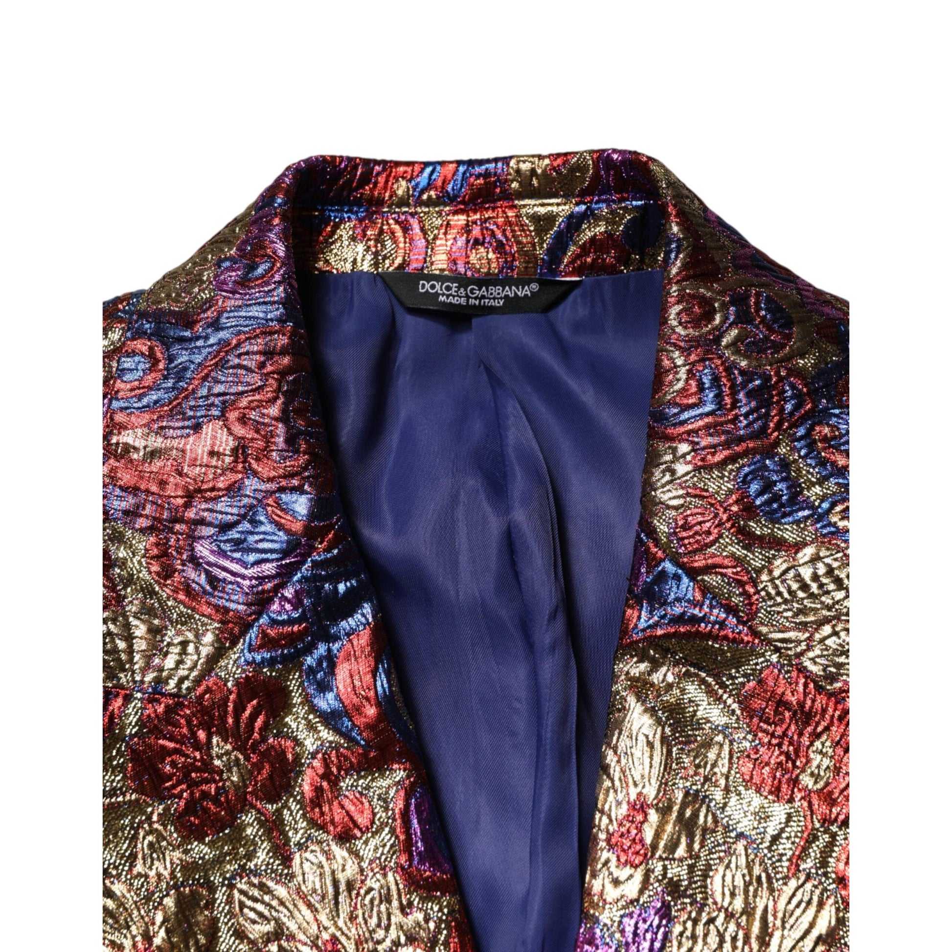 Dolce & Gabbana Multicolor Jacquard Single Breasted Blazer