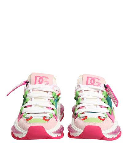 Dolce & Gabbana Multicolor Leather Airmaster Low Top Sneakers Shoes