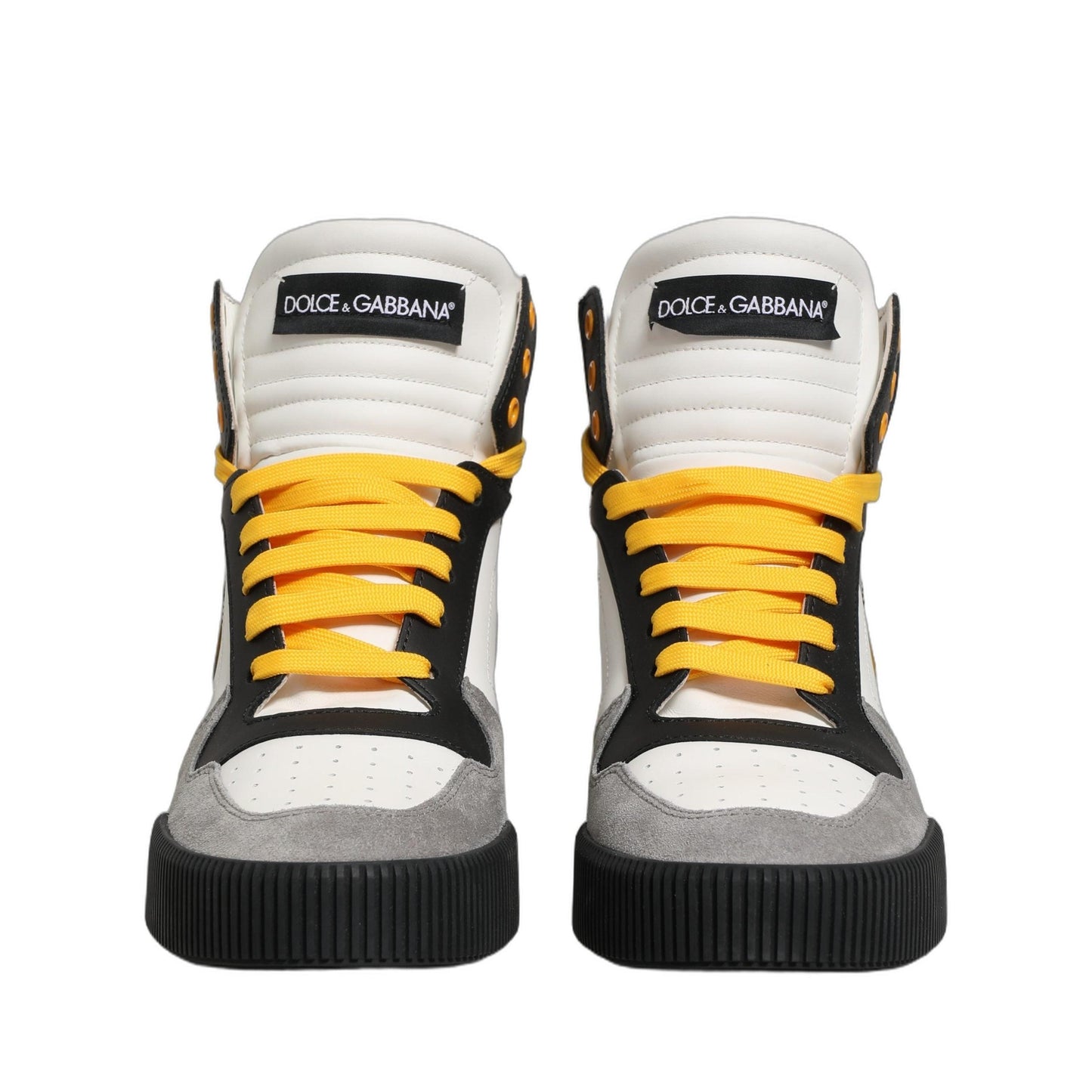 Dolce & Gabbana Multicolor Leather High Top Sneakers Shoes