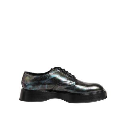 Dolce & Gabbana Multicolor Leather Lace-up Men Formal Derby Shoes