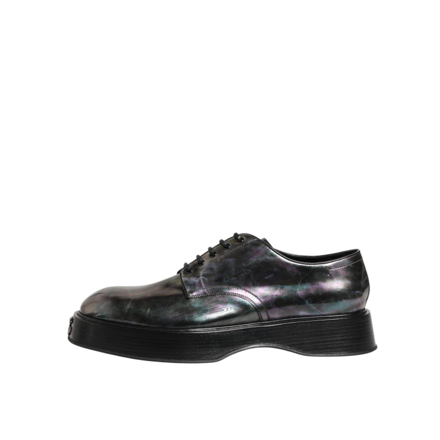 Dolce & Gabbana Multicolor Leather Lace-up Men Formal Derby Shoes
