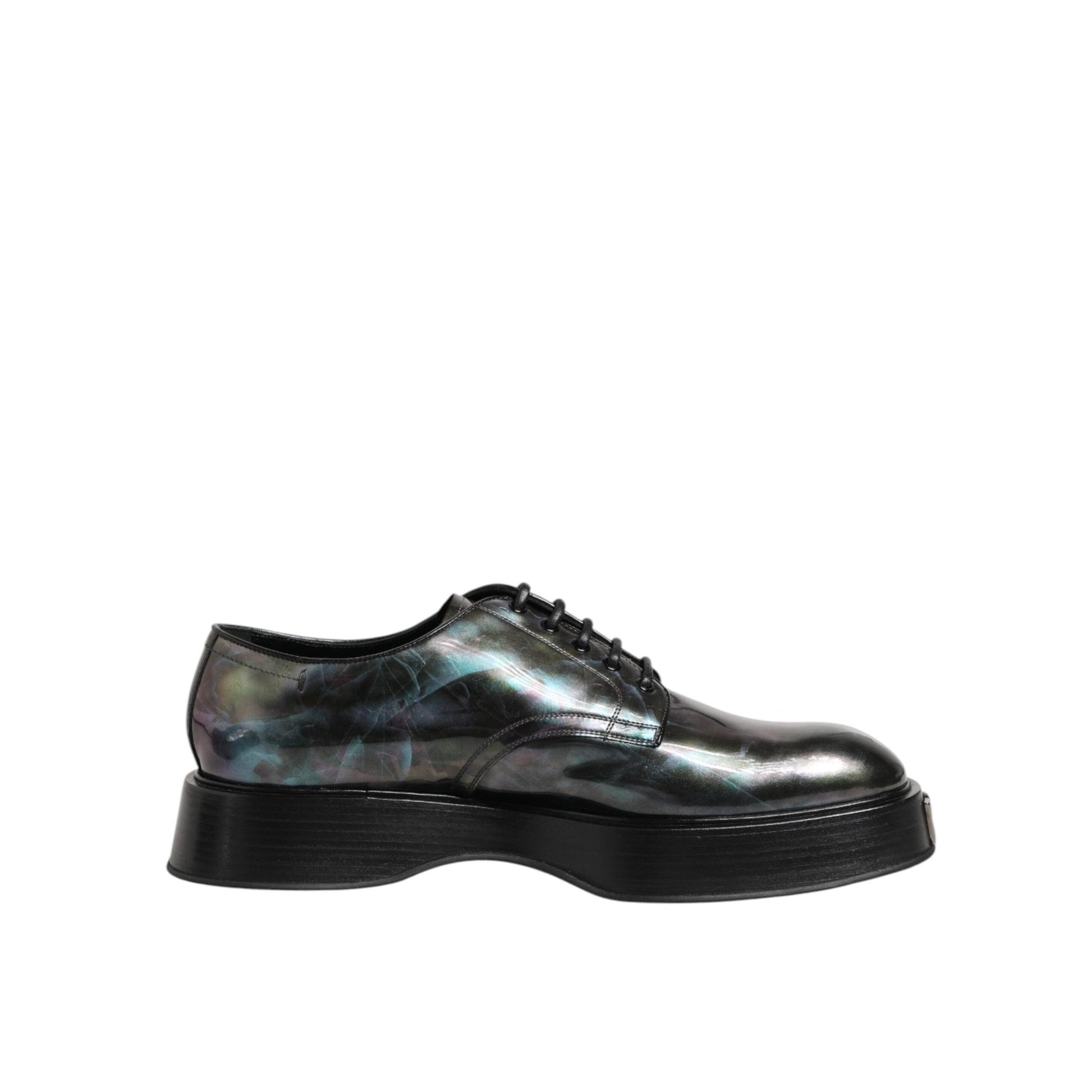 Dolce & Gabbana Multicolor Leather Lace-up Men Formal Derby Shoes