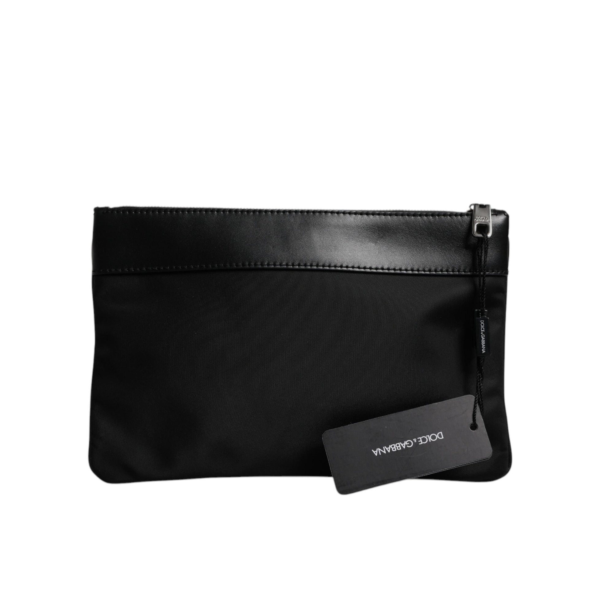 Dolce & Gabbana Multicolor Leopard Print Jacquard Logo Plaque Pouch Bag