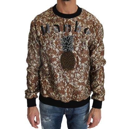 Dolce & Gabbana Multicolor MAMBO Jacquard Pineapple Pullover Sweater