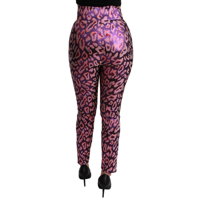 Dolce & Gabbana Multicolor Patterned Cropped High Waist Pants