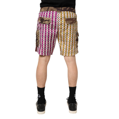 Dolce & Gabbana Multicolor Playing Card Camouflage Shorts Swimwear