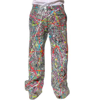Dolce & Gabbana Multicolor Sequined Embellished Pants