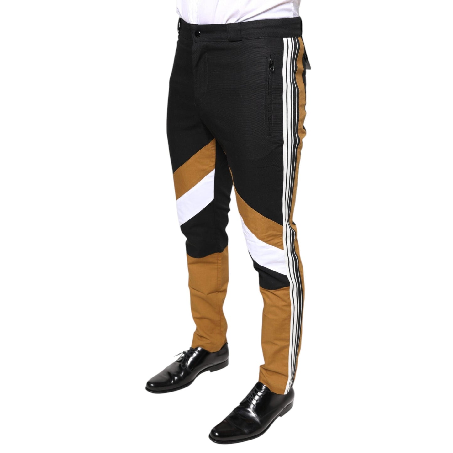 Dolce & Gabbana Multicolor Stripe Skinny Cotton Pants