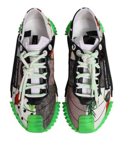 Dolce & Gabbana Multicor DG Logo Leopard Cherry Sneakers Shoes