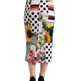 Dolce & Gabbana Multifarve Patchwork High Waist Pencil Cut Skirt-Modeoutlet
