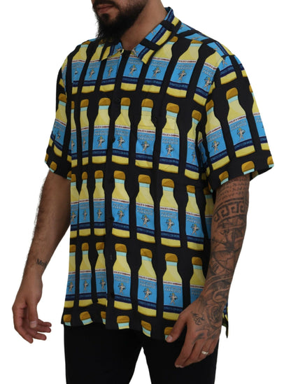 Dolce & Gabbana Multifarver Printed Viscose Casual Shirt