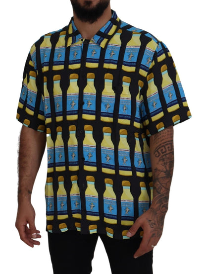 Dolce & Gabbana Multifarver Printed Viscose Casual Shirt