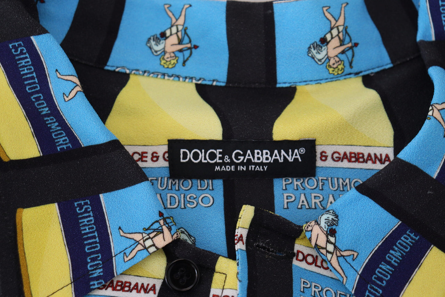 Dolce & Gabbana Multifarver Printed Viscose Casual Shirt
