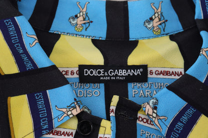 Dolce & Gabbana Multifarver Printed Viscose Casual Shirt